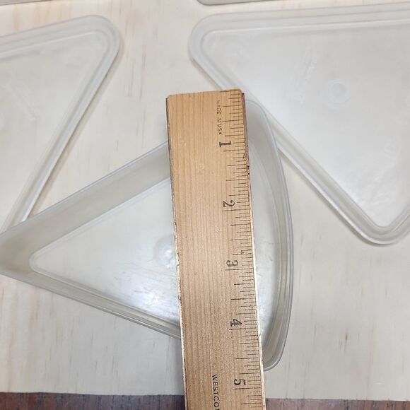 Tupperware 269-18 3 White Food Storage Pie Desset Container Vintage - Picture 5 of 8